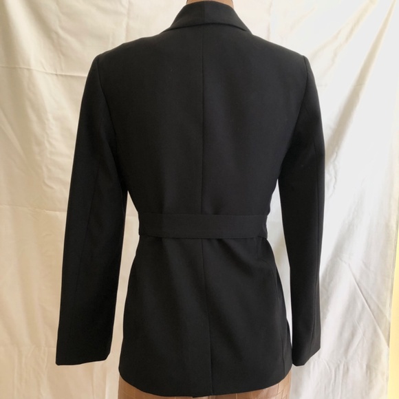 New With Tags, Calvin Klein Belted Blazer, Black - Picture 13 of 14